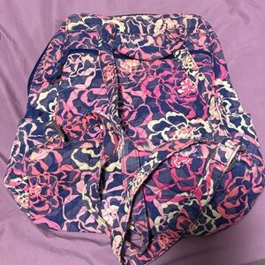 Vera Bradley Pink and Blue Floral Backpack